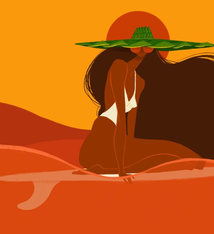 Punky Aloha Sunset Surfer