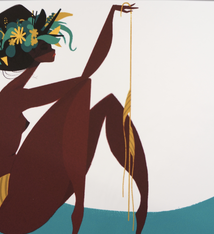 Punky Aloha Beauty in a Bikini Bottom