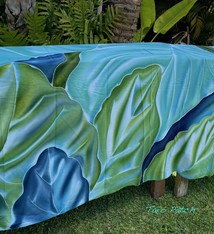 Angela Tisseraud TARO LEAF: HAND PAINTED PAREO