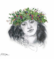 Pegge Hopper MELEANA, 12X12 PRINT ON PAPER WITH BACKING