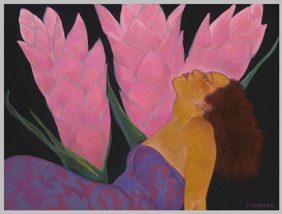 Pegge Hopper THREE GINGER, 11X14 PRINT ON PAPER WITH BACKING