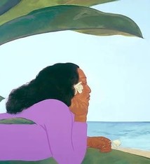 Pegge Hopper WALK ACROSS THE SEA B, 8X10 PRINT ON PAPER WITH BACKING