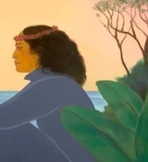 Pegge Hopper HE ALOHA NO O HONOLULU, 11X14 PRINT ON PAPER WITH BACKING