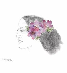 Pegge Hopper KAILA, 12X12 PRINT ON PAPER WITH BACKING