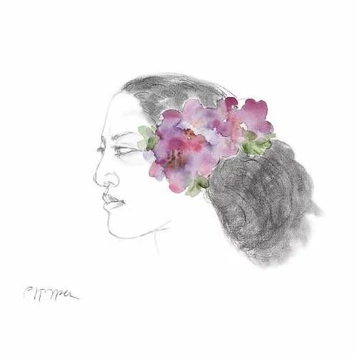 Pegge Hopper KAILA, 12X12 PRINT ON PAPER WITH BACKING