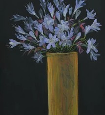 Pegge Hopper AGAPANTHUS, 11X14 PRINT ON PAPER WITH BACKING
