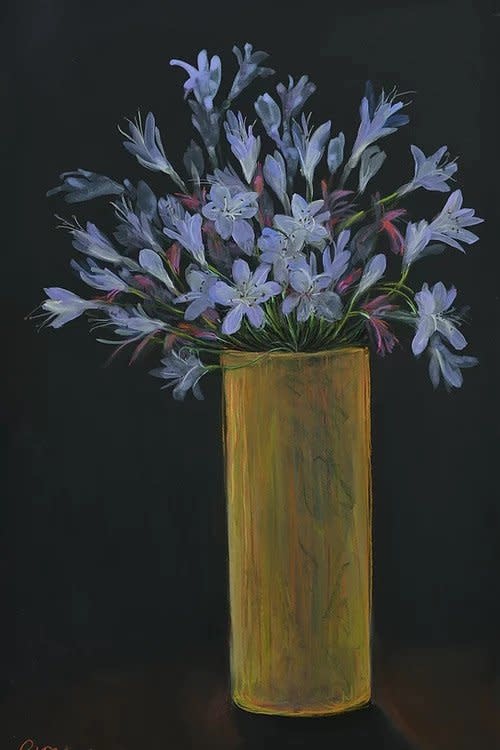 Pegge Hopper AGAPANTHUS, 11X14 PRINT ON PAPER WITH BACKING