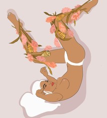 Margie Rice FALLING BEAUTY - 8X10 MATTED PRINT