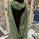 Hana Lima Hand Dyes Hand Dyed Scarf (no tassles) - Green/Blue Vines