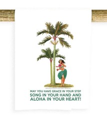 Potluck Press ALOHA IN YOUR HEART HULA FLOUR SACK TOWEL