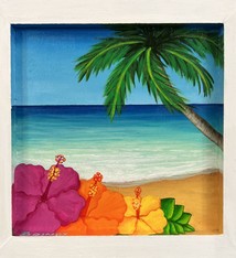 Stephanie Boinay 2022 MINI PAINTING #8, 6X6 ACRYLIC ON WOOD, FRAMED