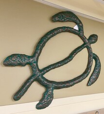 Scott Green LARGE HONU, VERDE (GREEN), ALUMINUM WALL HANGING