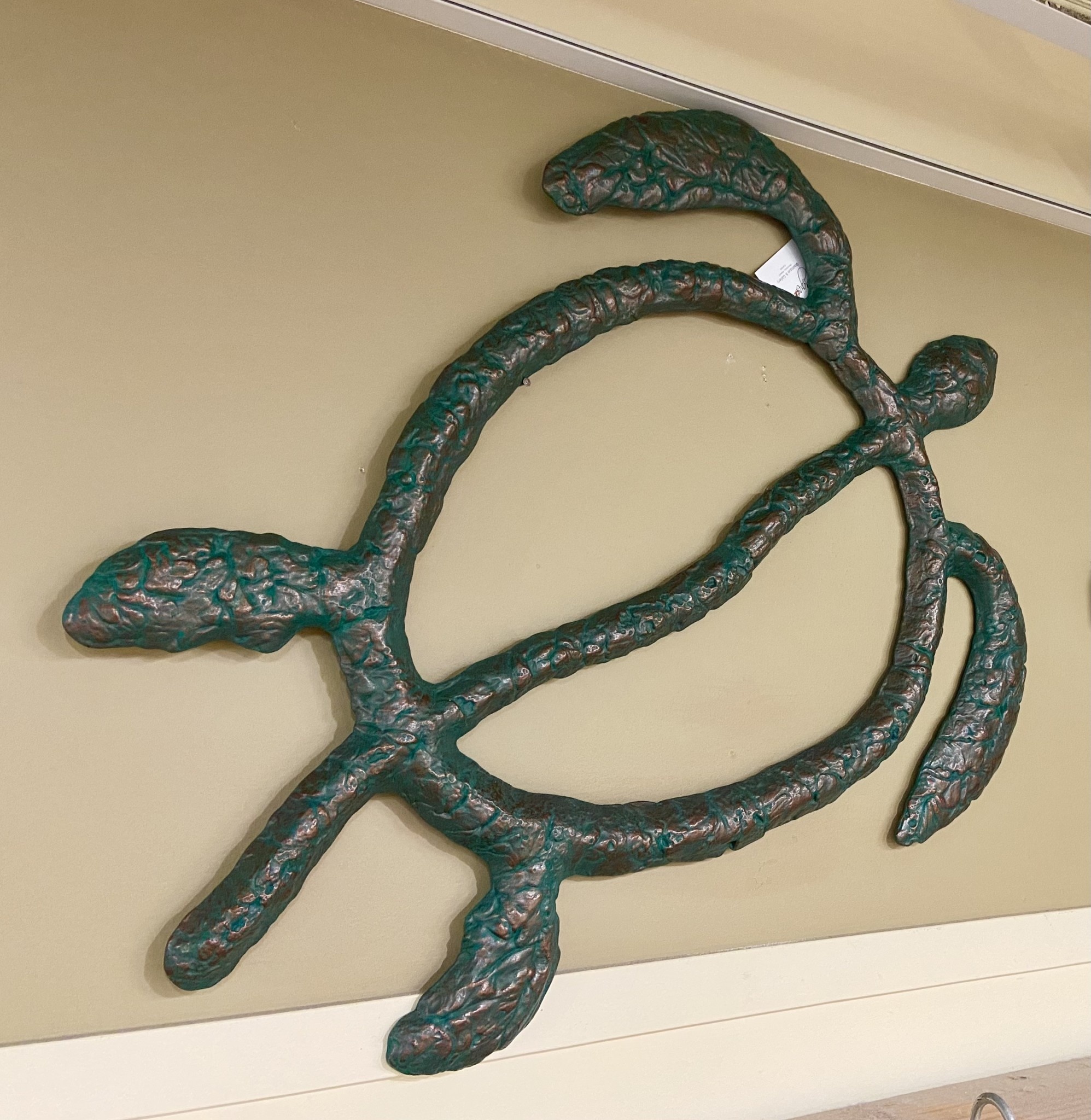 Scott Green LARGE HONU, VERDE (GREEN), ALUMINUM WALL HANGING
