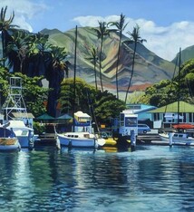 Lynne Boyer Lahaina Reflections,  11x14 Giclee With Mat, Open Collection