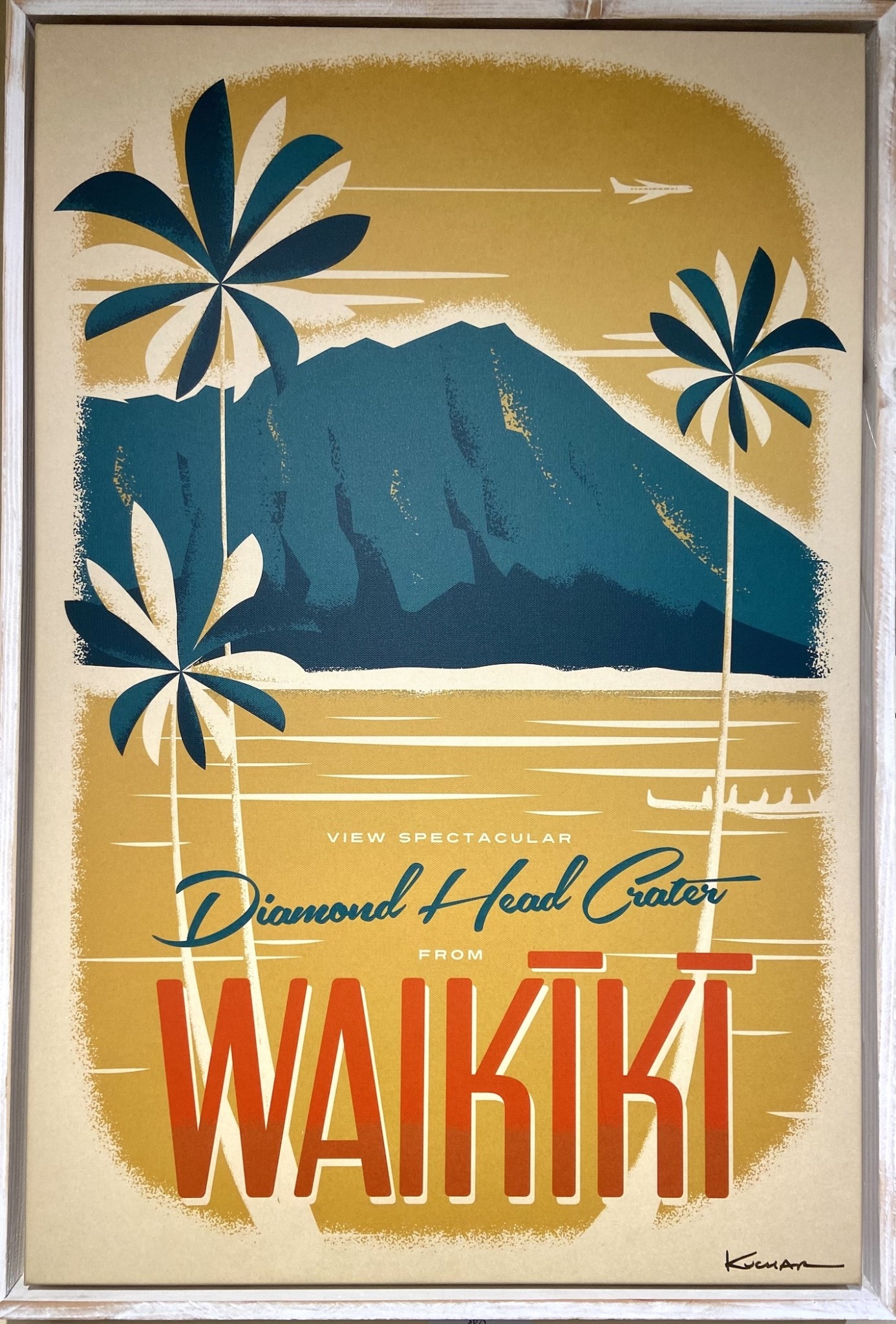 Nick Kuchar 20X30 FRAMED CANVAS PRINT: DIAMOND HEAD