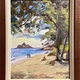 Lynne Boyer ORIGINAL OIL ON CANVAS WITH DELUXE WOOD FRAME: KAILUA MORNING CALM, 9”X12”