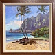 Lynne Boyer ORIGINAL OIL ON CANVAS WITH DELUXE WOOD FRAME: KAAAWA SUMMER BREEZE, 12”X12”