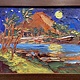 Mark Brown ORIGINAL OIL PAINTING, FRAMED: 8”X10” KOKO HEAD MOONLIGHT”