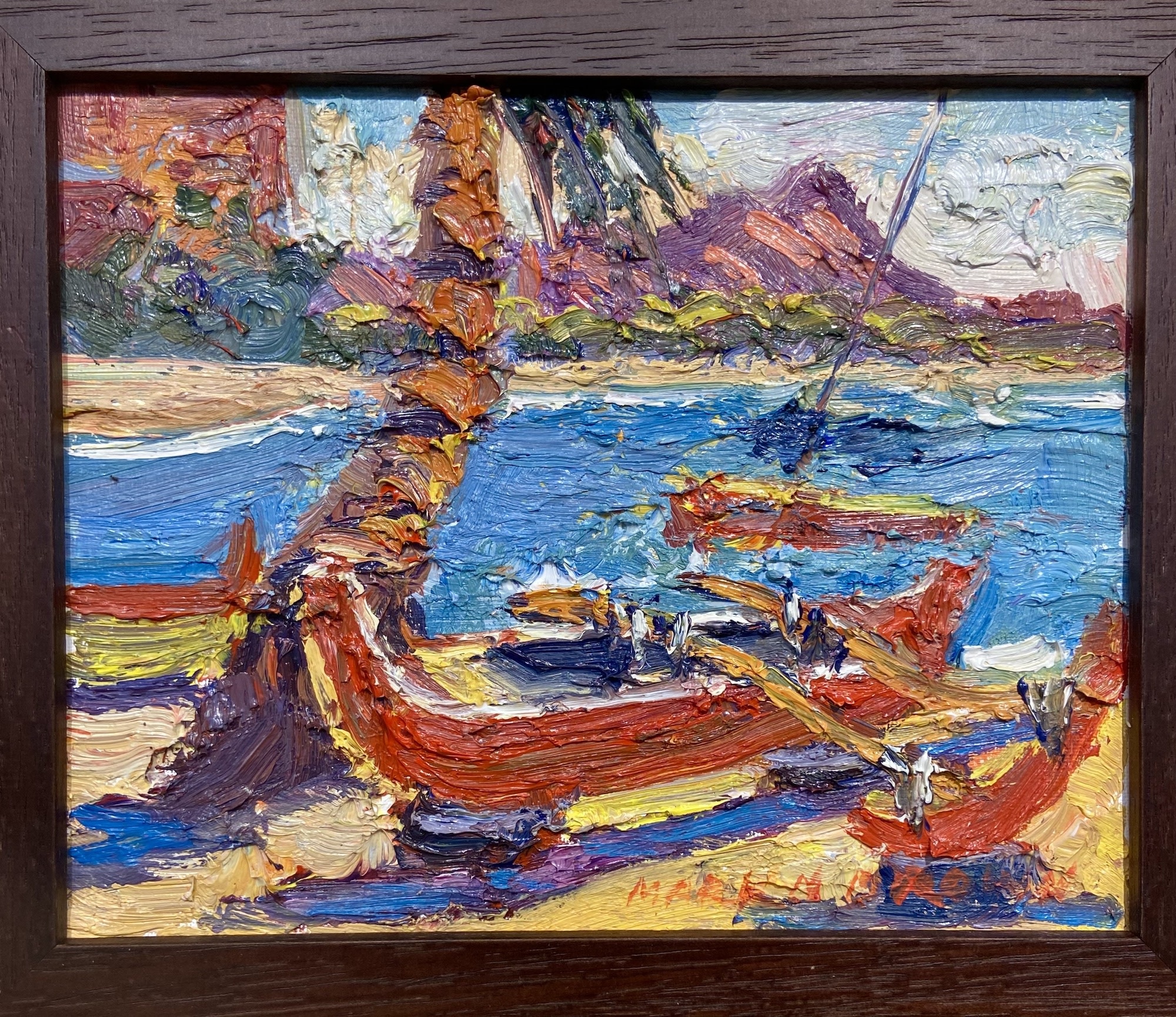 Mark Brown ORIGINAL OIL PAINTING, FRAMED: 8”X10” “KAISER BOWLS”