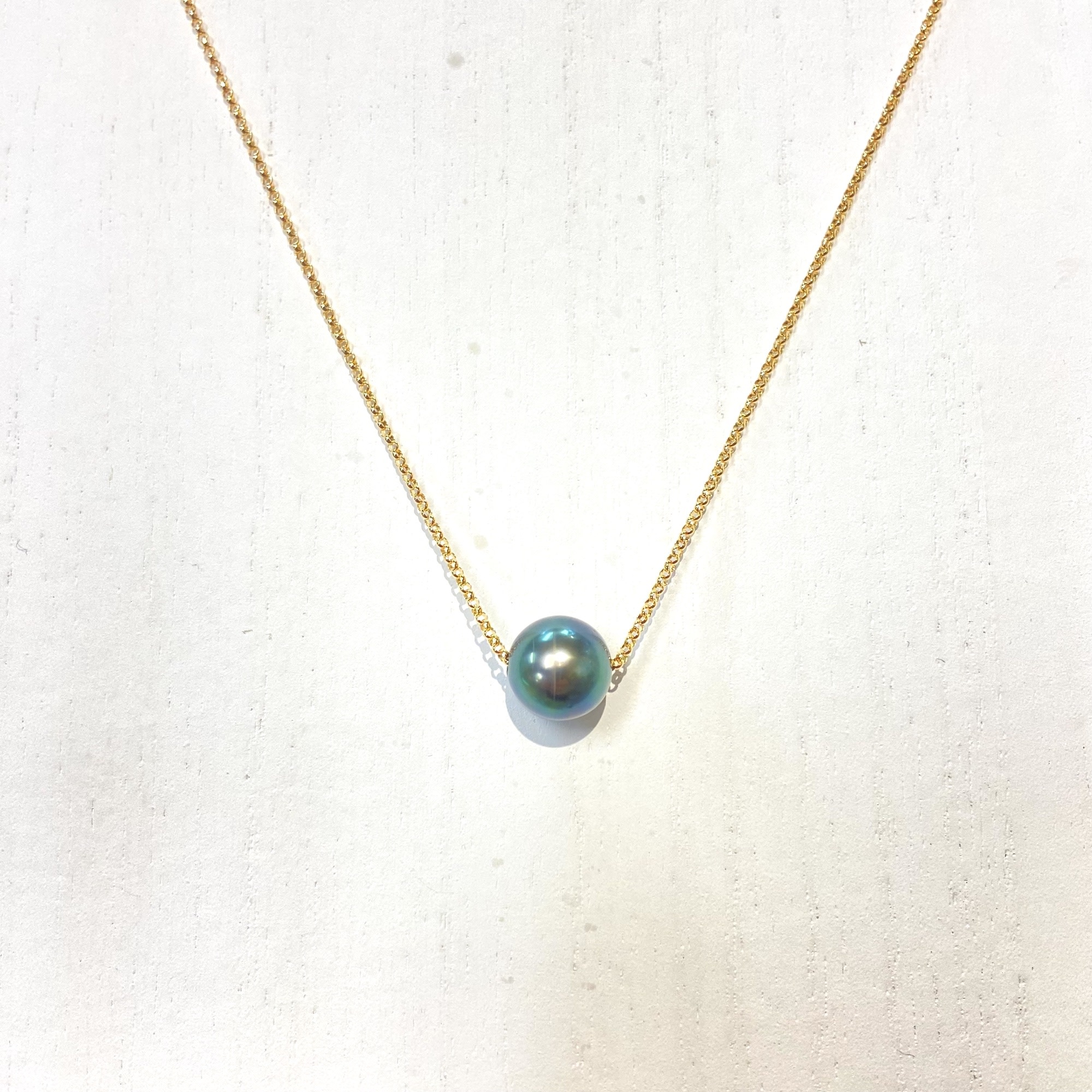 Keshi Co FLOATING PEARL NECKLACE-LUXE QUALITY TAHITIAN PEARL