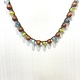 MiNei Designs #2494 16" Rosewood and Glass Beads