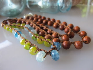 MiNei Designs #2495 30" Rosewood with Glass Beads at the bottom