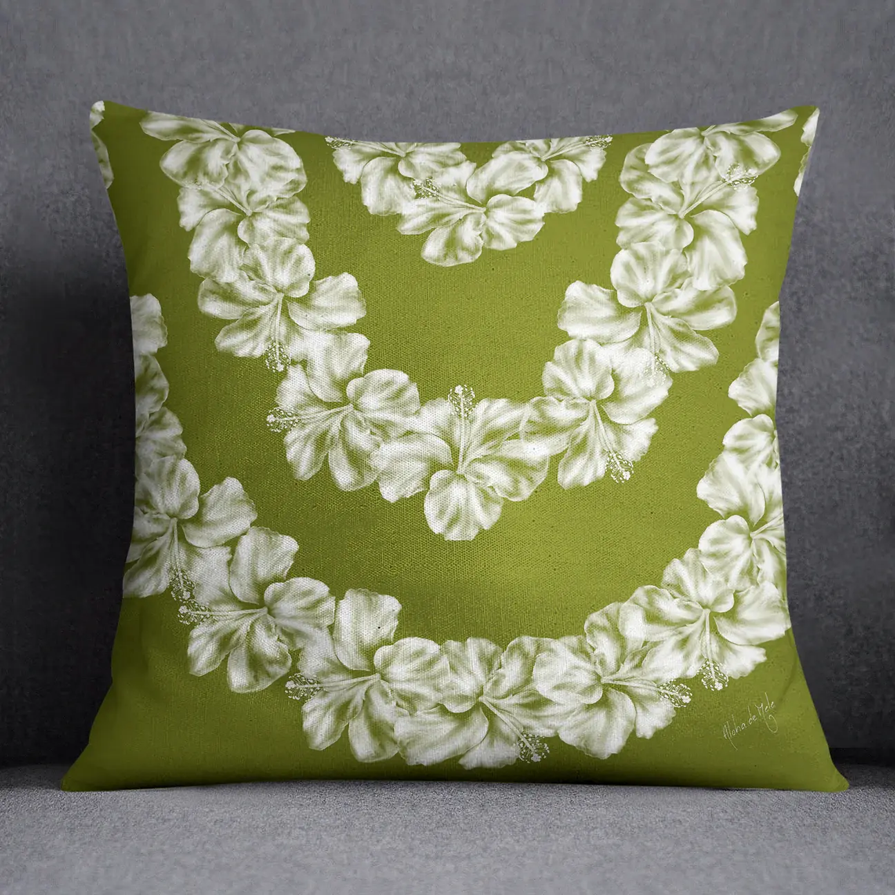 Aloha de Mele PILLOWCASE: SUMMER GREEN