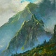 Ed Furuike Mana O Ke Ko'olau, 18X24  Framed Original Palette Knife Oil Painting