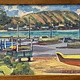 Mark Brown ORIGINAL OIL PAINTING, FRAMED: 12”X24 “THE PADDLER'S HEADQUARTERS”