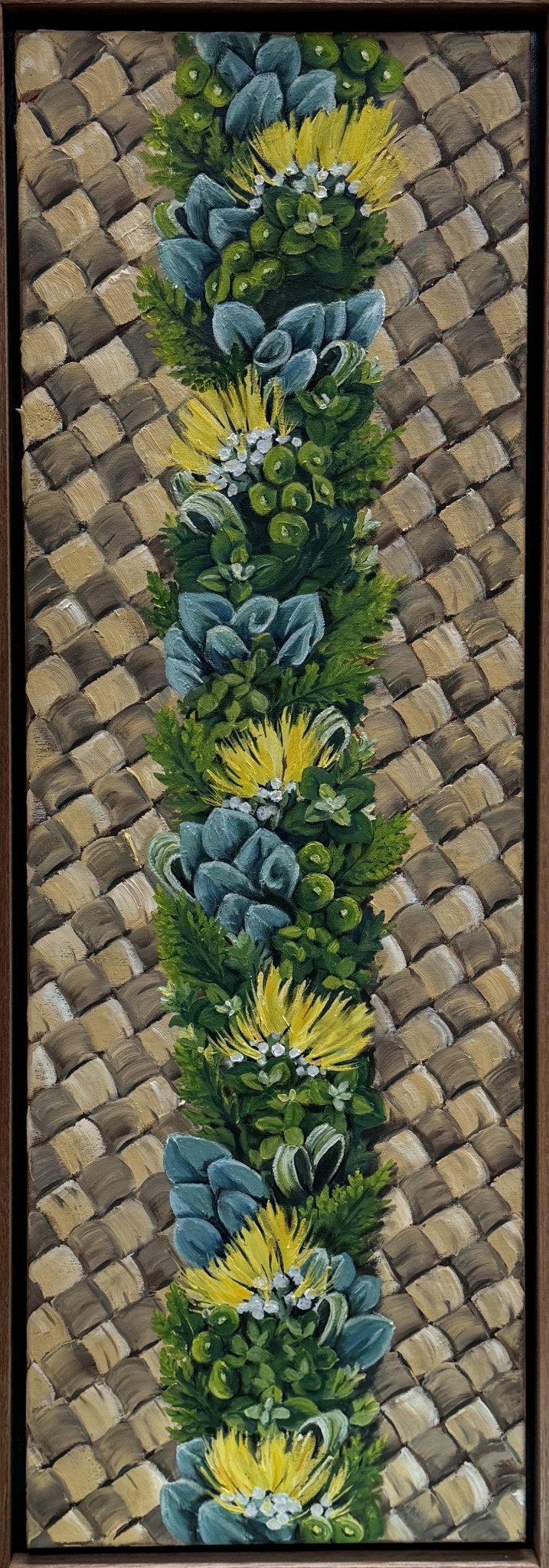 Ellen Michino LEHUA HAKU,  ORIGINAL OIL PAINTING 12X36 , FRAMED