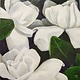 Teresa Field GARDENIAS AT NIGHT II,  8X8 ORIGINAL OIL ON CRADLED WOOD PANEL