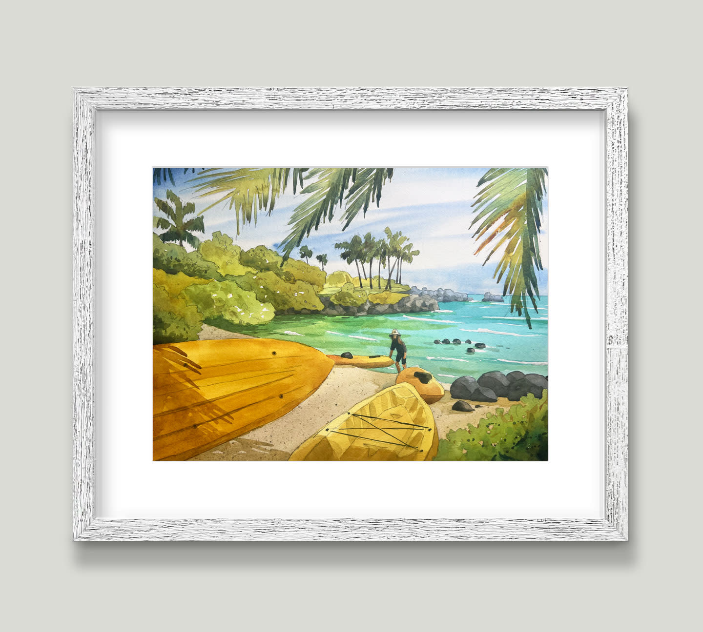 Matt Coffman COOKS CLEANUP ORIGINAL, ORIGINAL WATERCOLOR PAINTING, 11X14 (17.5X21.5 FRAMED)