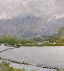 Janet Meinke-Lau HEEIA, 15X11  FRAMED ORIGINAL WATERCOLOR PAINTING ON PAPER (19.25X15.75 WITH FRAME)