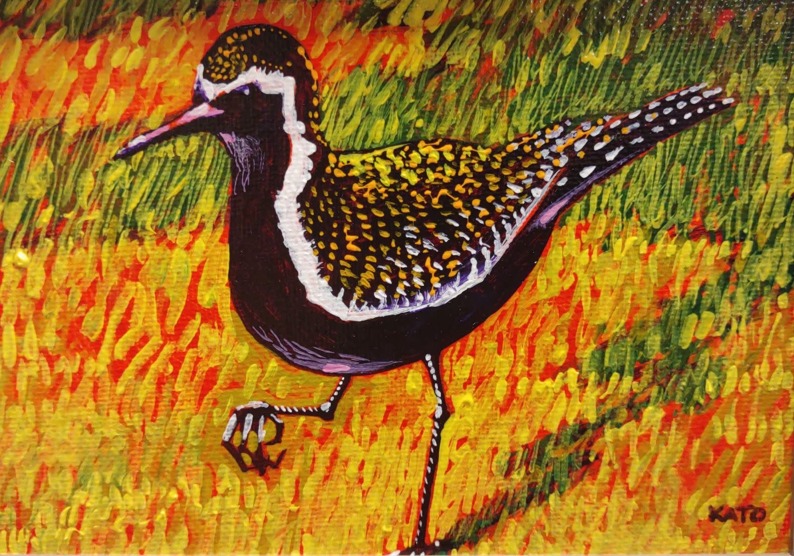 Gary Kato KOLEA, 5X7 ORIGINAL ACRYLIC PAINTING, FRAMED (GK-1006)