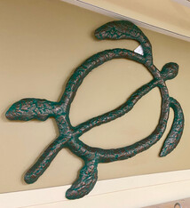 Scott Green EXTRA SMALL HONU, GREEN (VERDE), ALUMINUM WALL HANGING