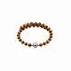 Keshi Co SANDALWOOD BRACELET-1 TAHITIAN PEARL