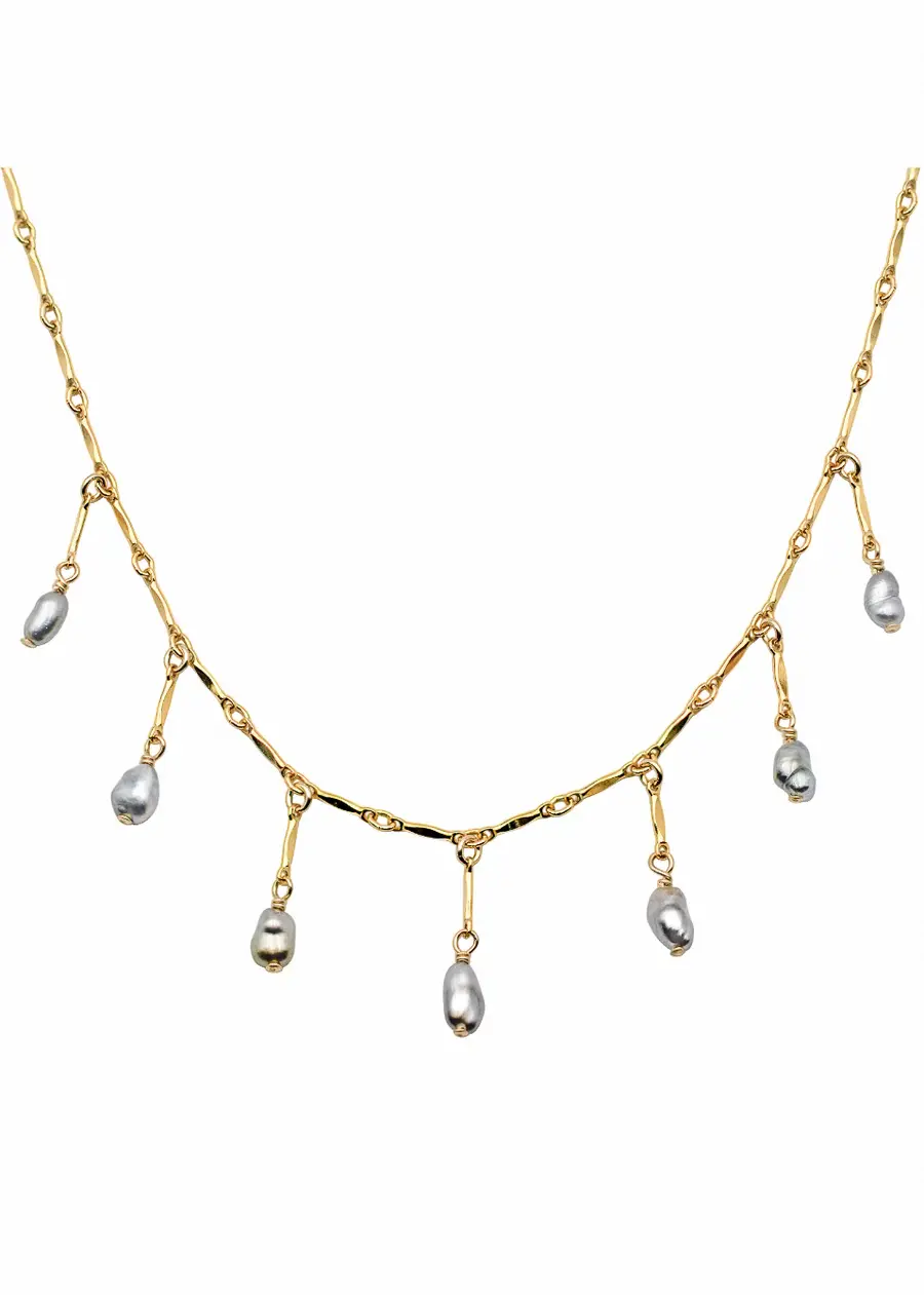 Keshi Co KESHI SHAKER NECKLACE-GF-TAHITIAN