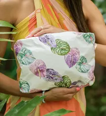Misha Lam Home Rainbow Anthurium Pouch by Misha Lam