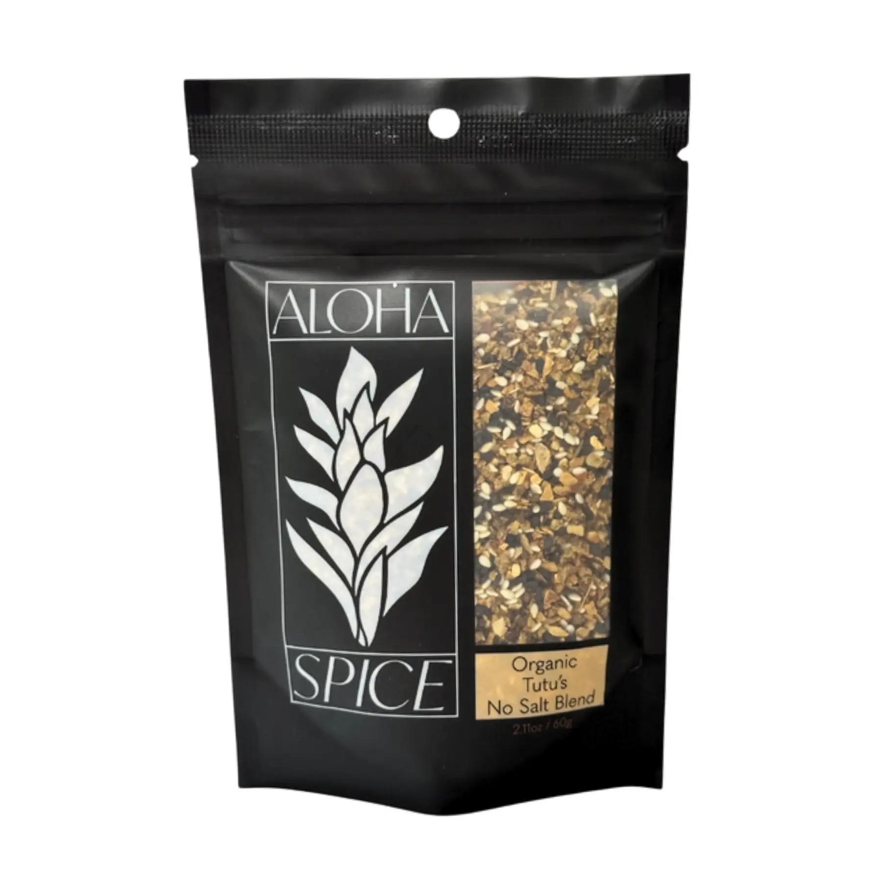 Aloha Spice TUTU'S ORGANIC NO SALT SEASONING 2.11 OZ STAND UP POUCH