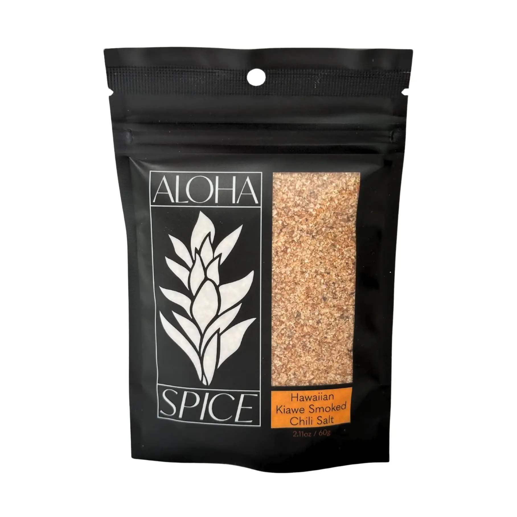 Aloha Spice HAWAIIAN KIAWE SMOKED CHILI SALT  2.11 OZ STAND UP POUCH