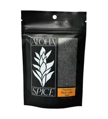 Aloha Spice BLACK LAVA HAWAIIAN SEA SALT 4.23  OZ STAND UP POUCH