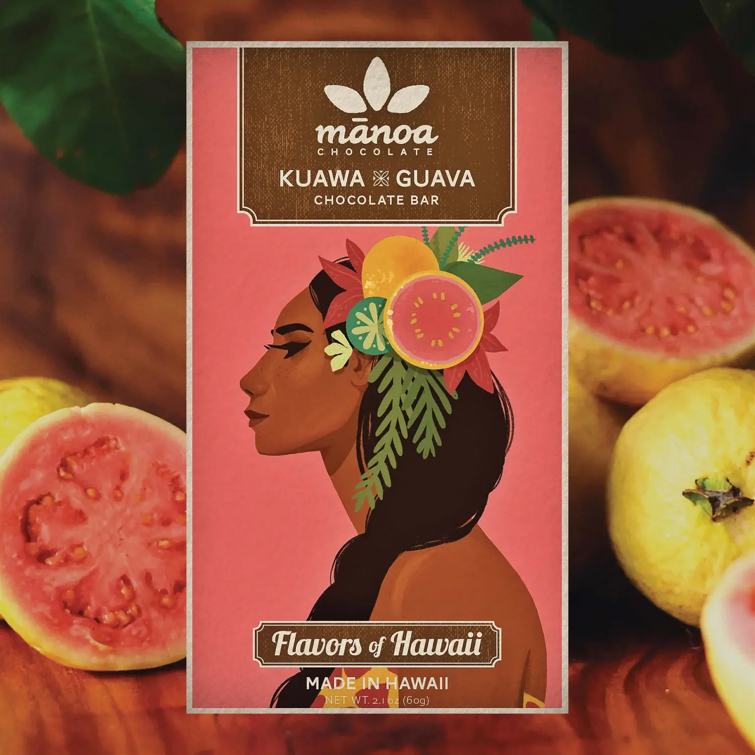 Manoa Chocolate Guava  Chocolate Bar