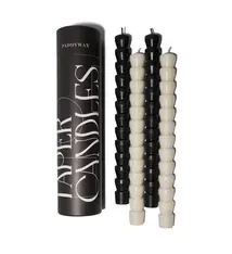 Paddywax Black and White Taper Candle Set