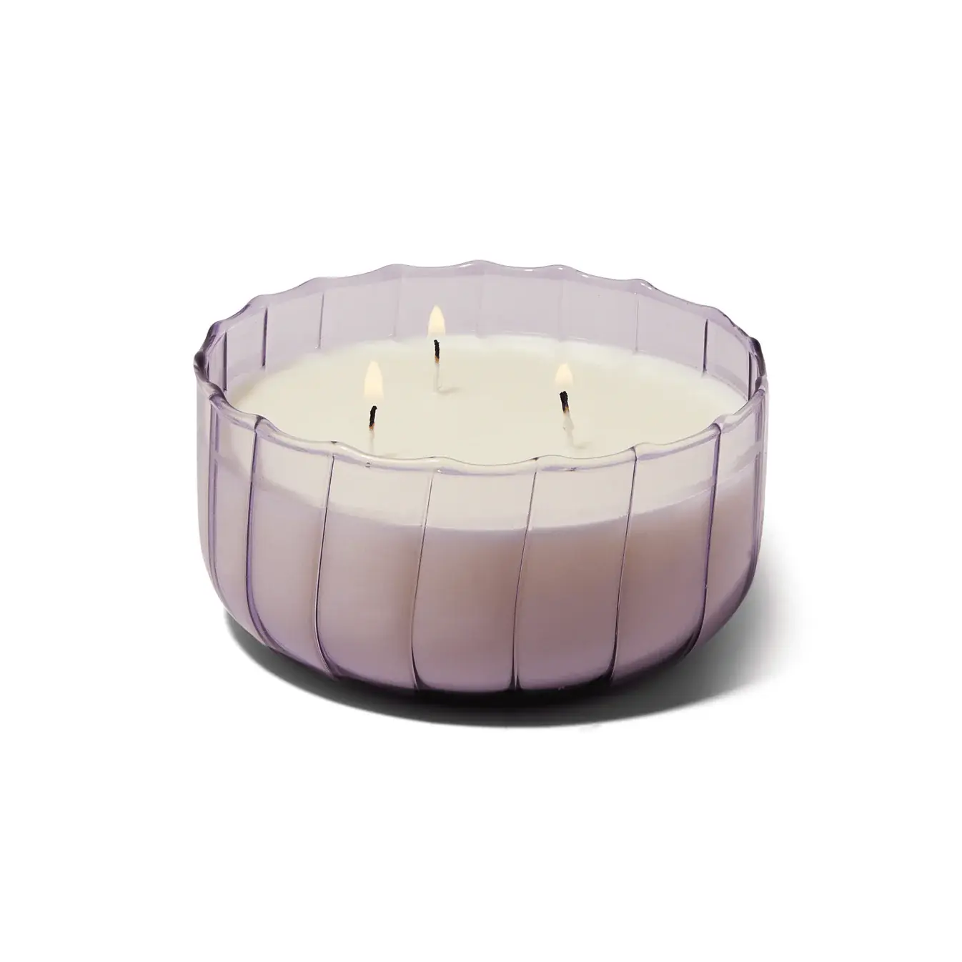 Paddywax Salted Iris Candle in Lavender Glass Vessel-12 oz.