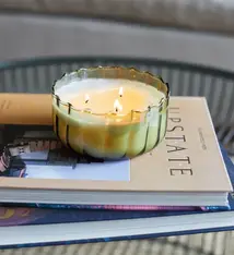 Paddywax Secret Garden Candle in Green Glass Vessel-12 oz.