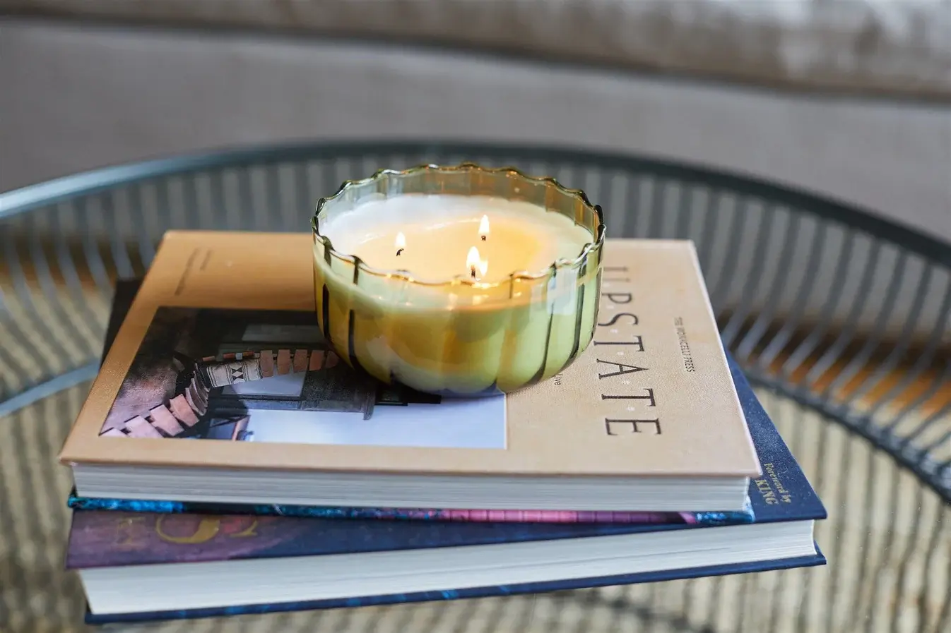 Paddywax Secret Garden Candle in Lavender Glass Vessel-12 oz.