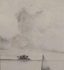 Eric Maurus Finally Alone – Original Pencil Drawing (8x10 in 16x20 Frame) by Eric Maurus | Magnolia Hawaii