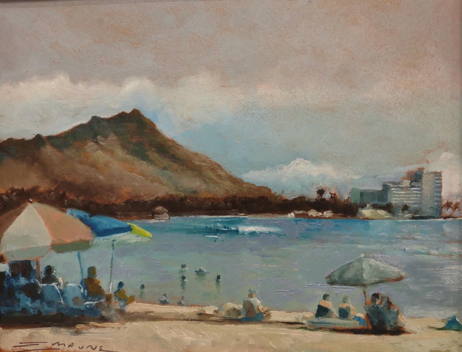 Eric Maurus Queen's, Framed Original Oil Plein Air Oil Painting (8x10)
