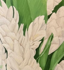 Teresa Field FRESH GINGER, 8X8 ORIGINAL OIL ON WOOD PANEL