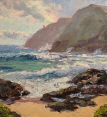 Lynne Boyer Makapuʻu Vibrance – 16x20 Original Oil Painting by Lynne Boyer, Deluxe Wood Frame | Magnolia Hawaii